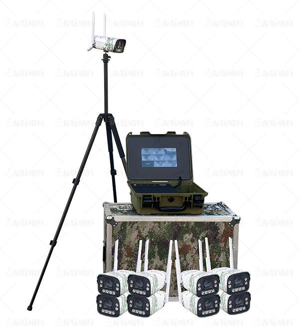 友聯(lián)哨兵高清無(wú)線應(yīng)急布控箱 迷彩多槍機(jī)聯(lián)動(dòng)三腳架移動(dòng)布控箱